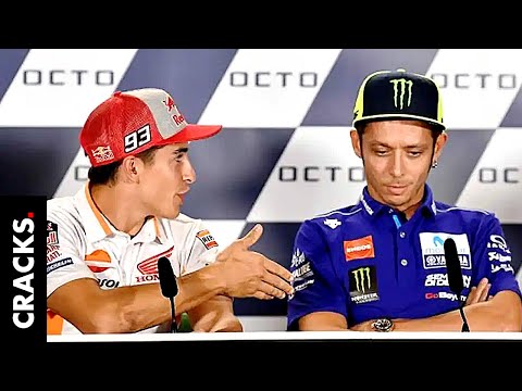 Polémica patada de Rossi a Márquez en MotoGP